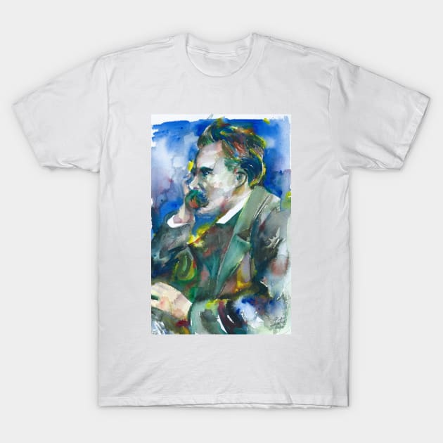 FRIEDRICH NIETZSCHE watercolor portrait.4 T-Shirt by lautir